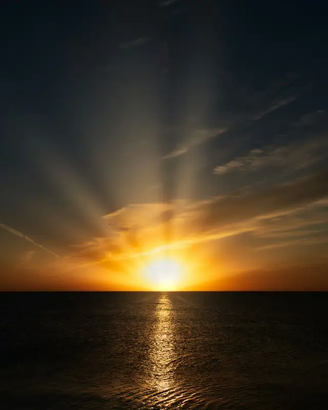 Sea during golden hour