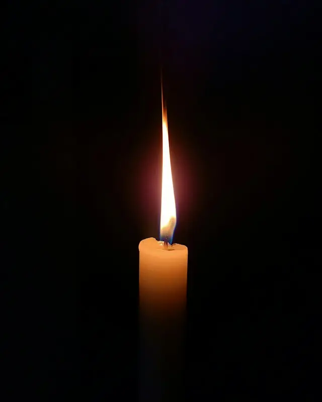 Lighted candle